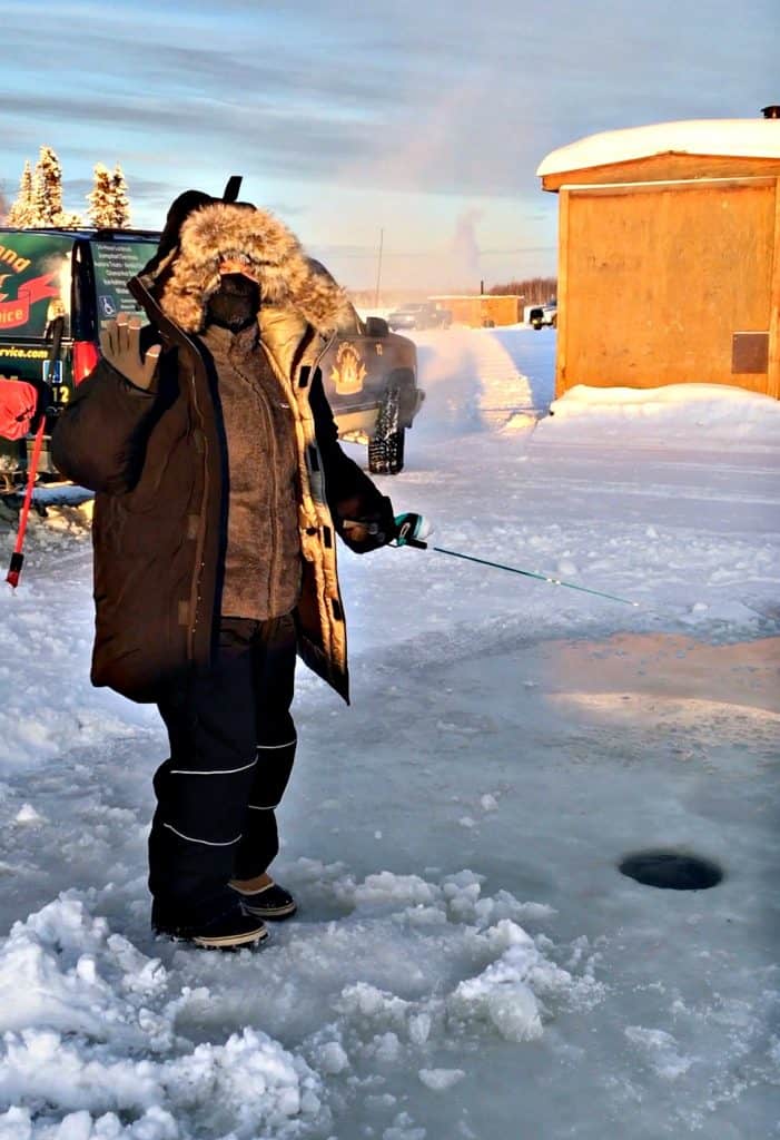 ice fishing in Fairbanks