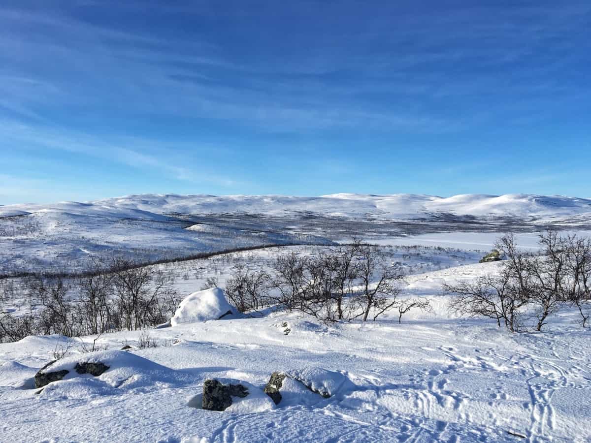 First time Snowshoeing Salmivaara Fell in Kilpisjarvi, Finland ...